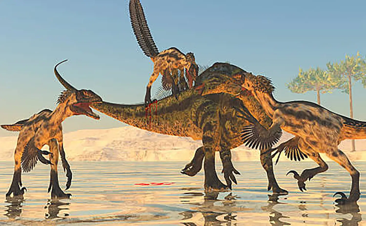 デイノニクスに日常的に襲撃されていた