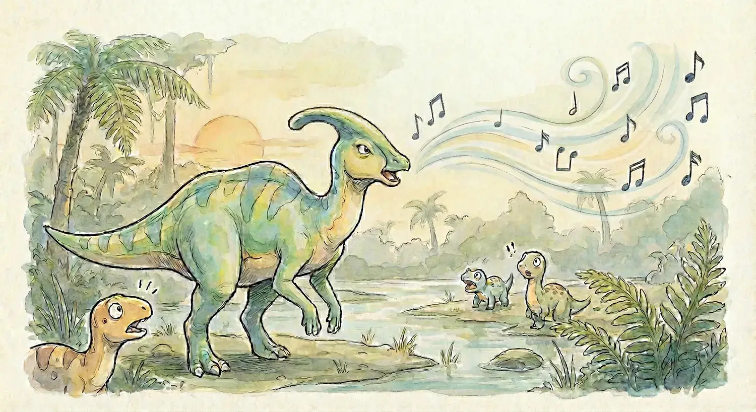 「低く響き渡るラッパや霧笛のような音」を響かせていた